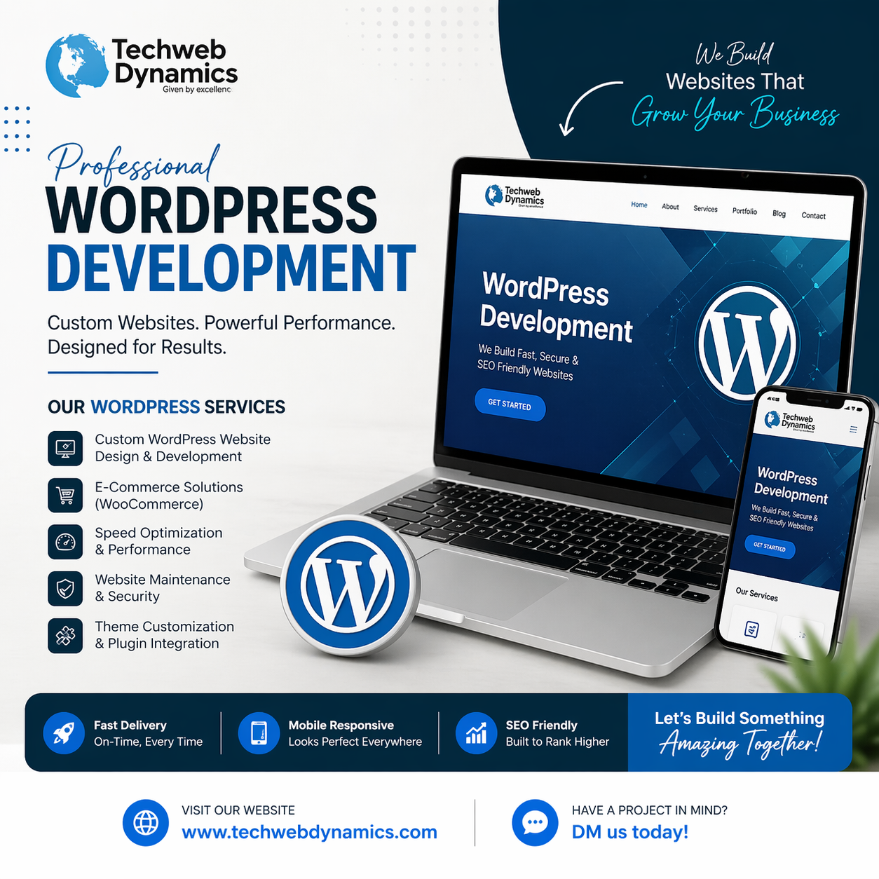 WordPress Developer UK USA | Techweb Dynamics - Given by excellence